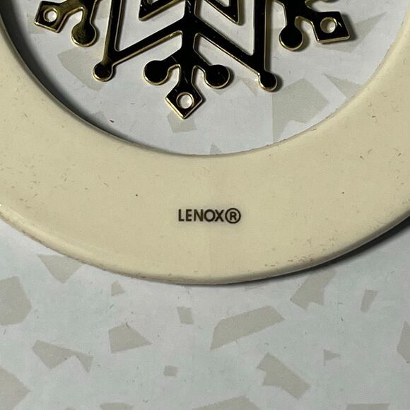 Lenox Porcelain Ornament with Metal Snowflake - Picture 4 of 10